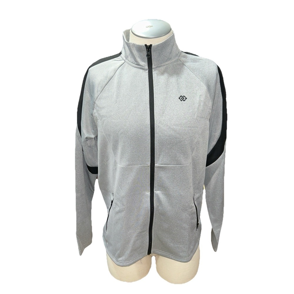 Mofiz Moch Neck Sweater Mens large Gray Active full zip